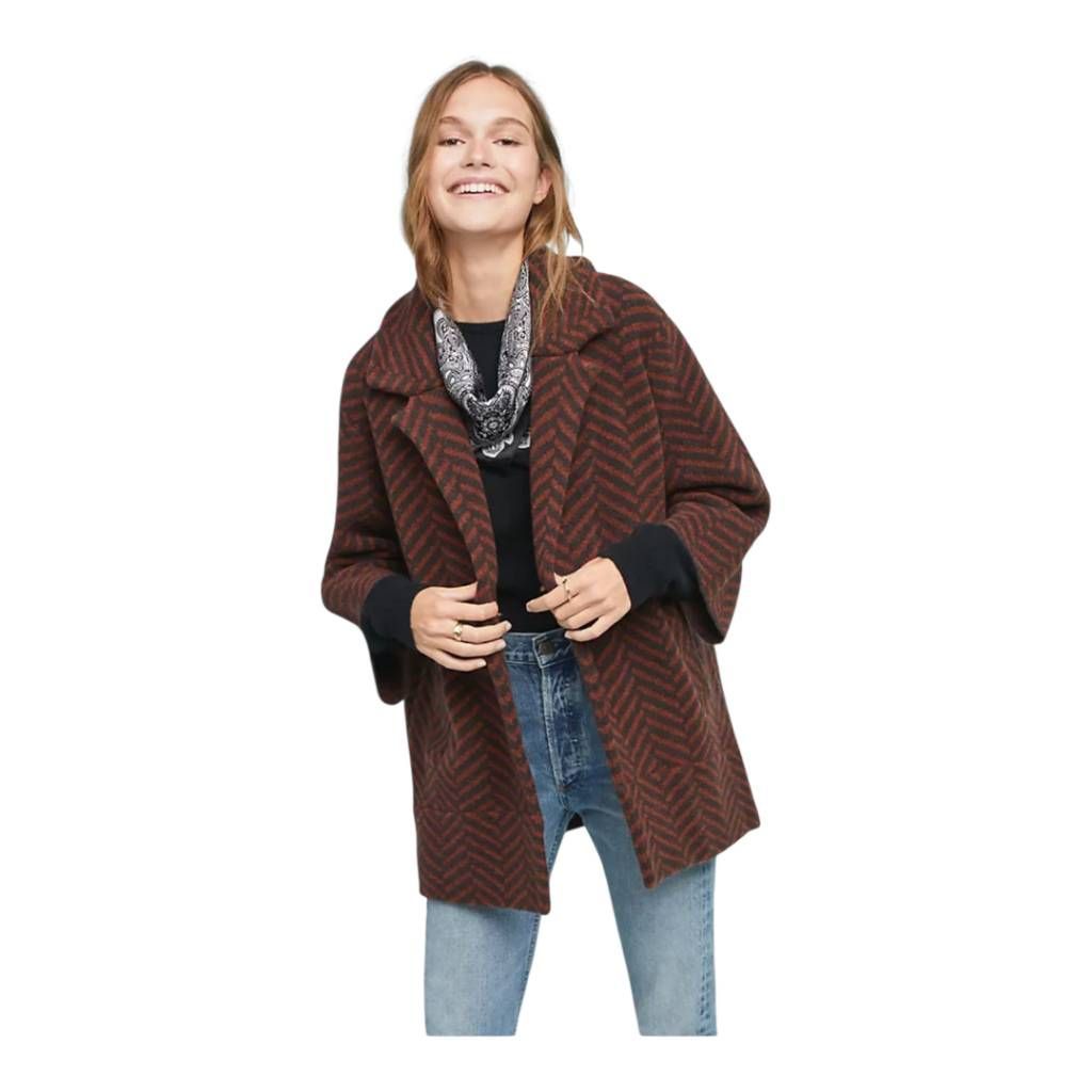 Anthropologie Brown Chevron Sweater